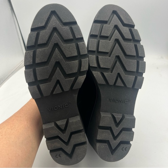 VIONIC Women’s Willa Wedge Loafer Black SUEDE Size 8.5M Water Repellent NEW - Picture 12 of 14